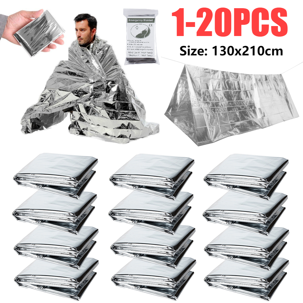 Outdoor Rug Waterproof - 1-10PCS Emergency Thermal Blanket Outdoor Survival