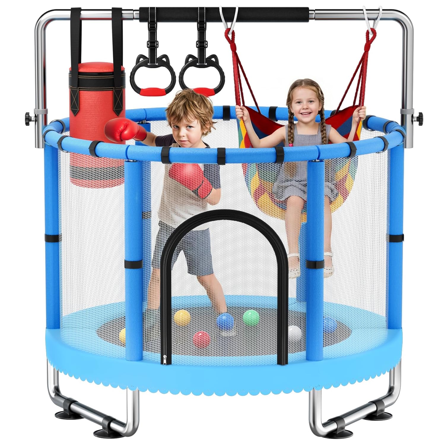 Outdoor Furniture Modern - Toddler Trampoline,Trampoline for Kids with Enclosure,440lbs