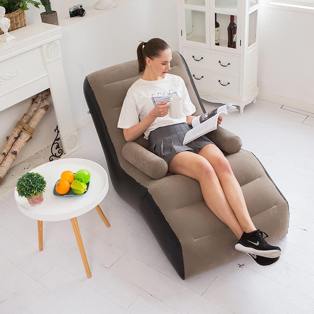 Outdoor Furniture Lounge - Folding Lazy Sofa,Inflatable Lounge Chair Thickened