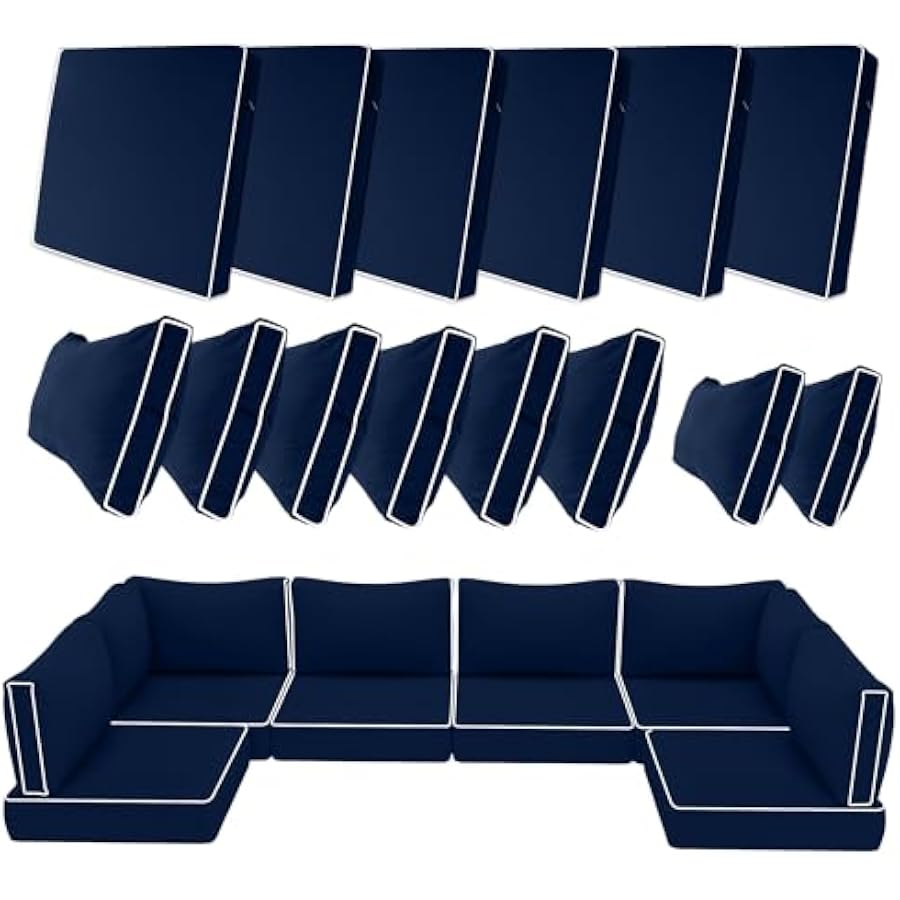 Outdoor Furniture Replacement Fabric - 14 Piece Outdoor Patio Cushion Covers