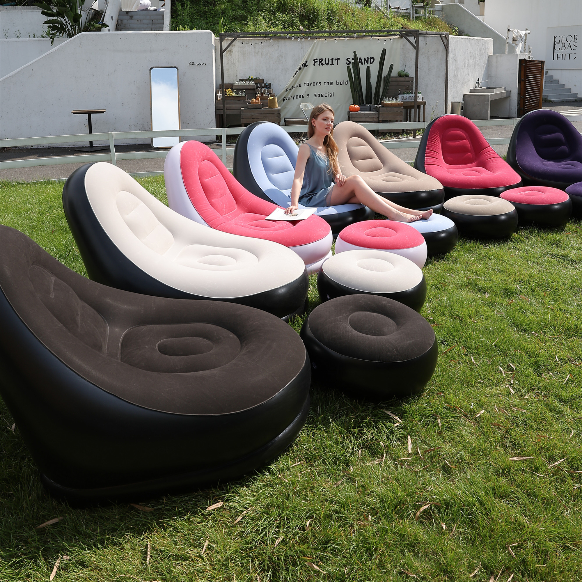 Lazy Couch Sofas Inflatable Ch - Outdoor Furniture Lounge avaliação e preço