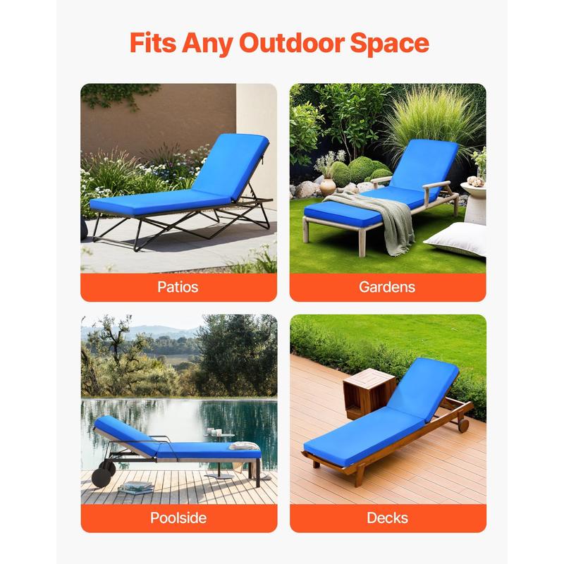 Chaise Lounge Cushion, 72 x 21 - Deck Chair Lounger avaliação e preço