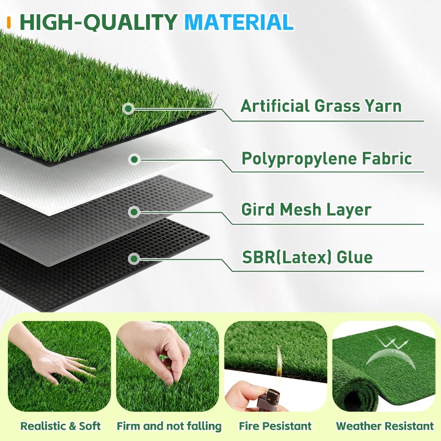 Artificial Grass Turf 6.5 x 10 - Outdoor Rug Waterproof avaliação e preço