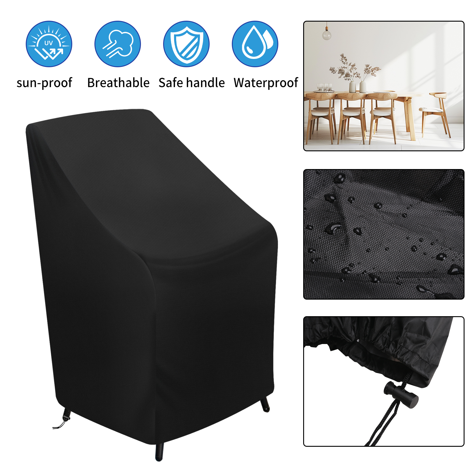 Waterproof Garden Chair Covers - Outdoor Furniture Replacement Fabric avaliação e preço