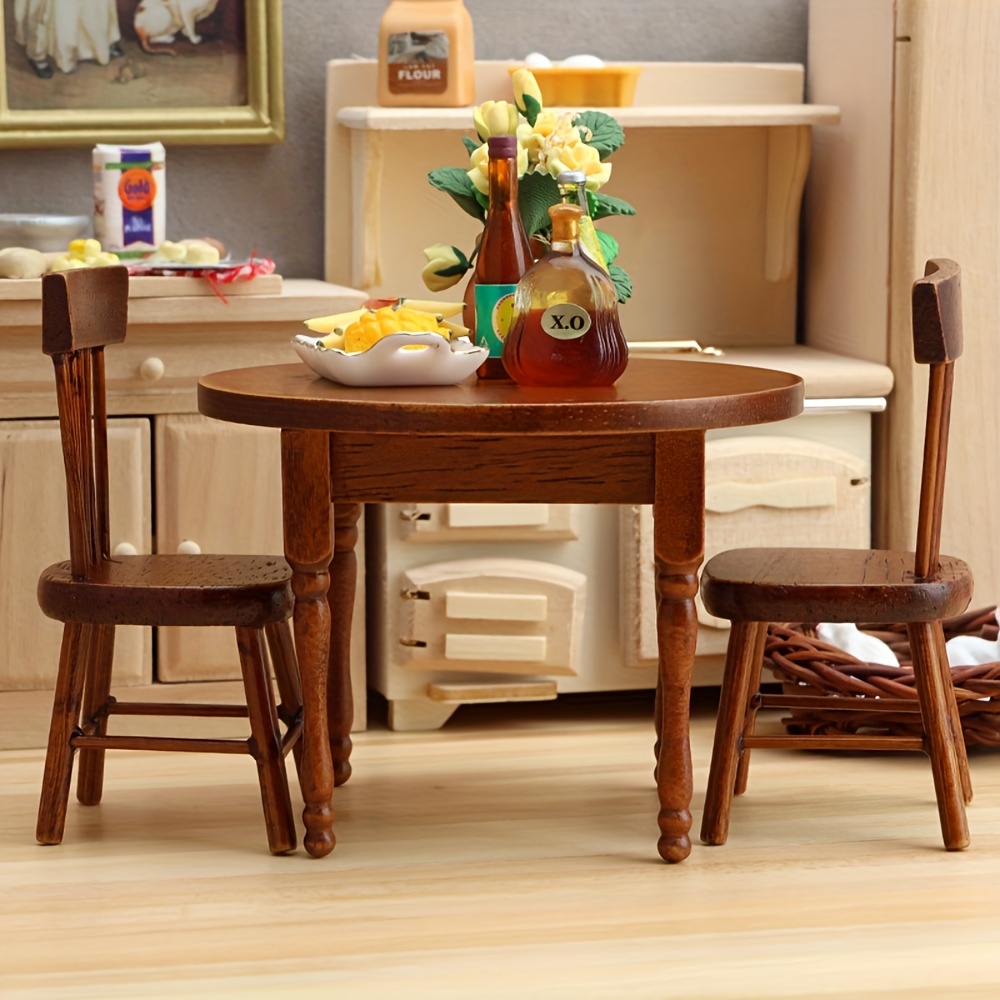 Wooden Round Tables and Chairs - Bistro Table Set avaliação e preço