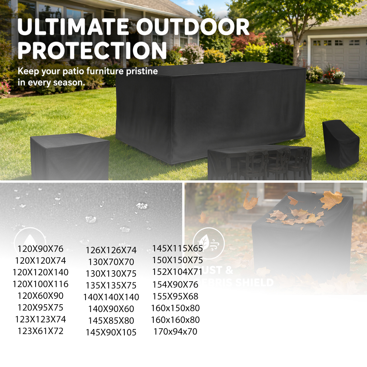 240 Sizes of Patio Furniture C - Outdoor Furniture Fabric Waterproof avaliação e preço