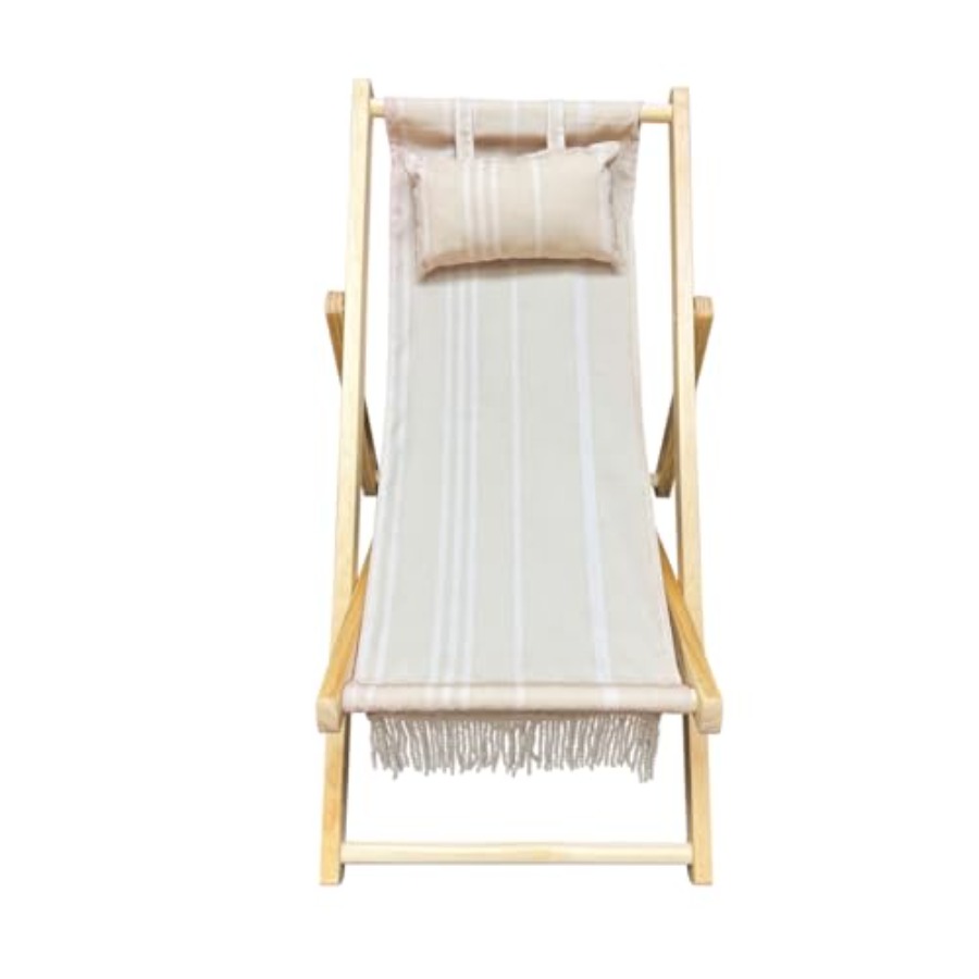 Vintage Sun Lounger Sling Chai - Deck Chair Lounger avaliação e preço
