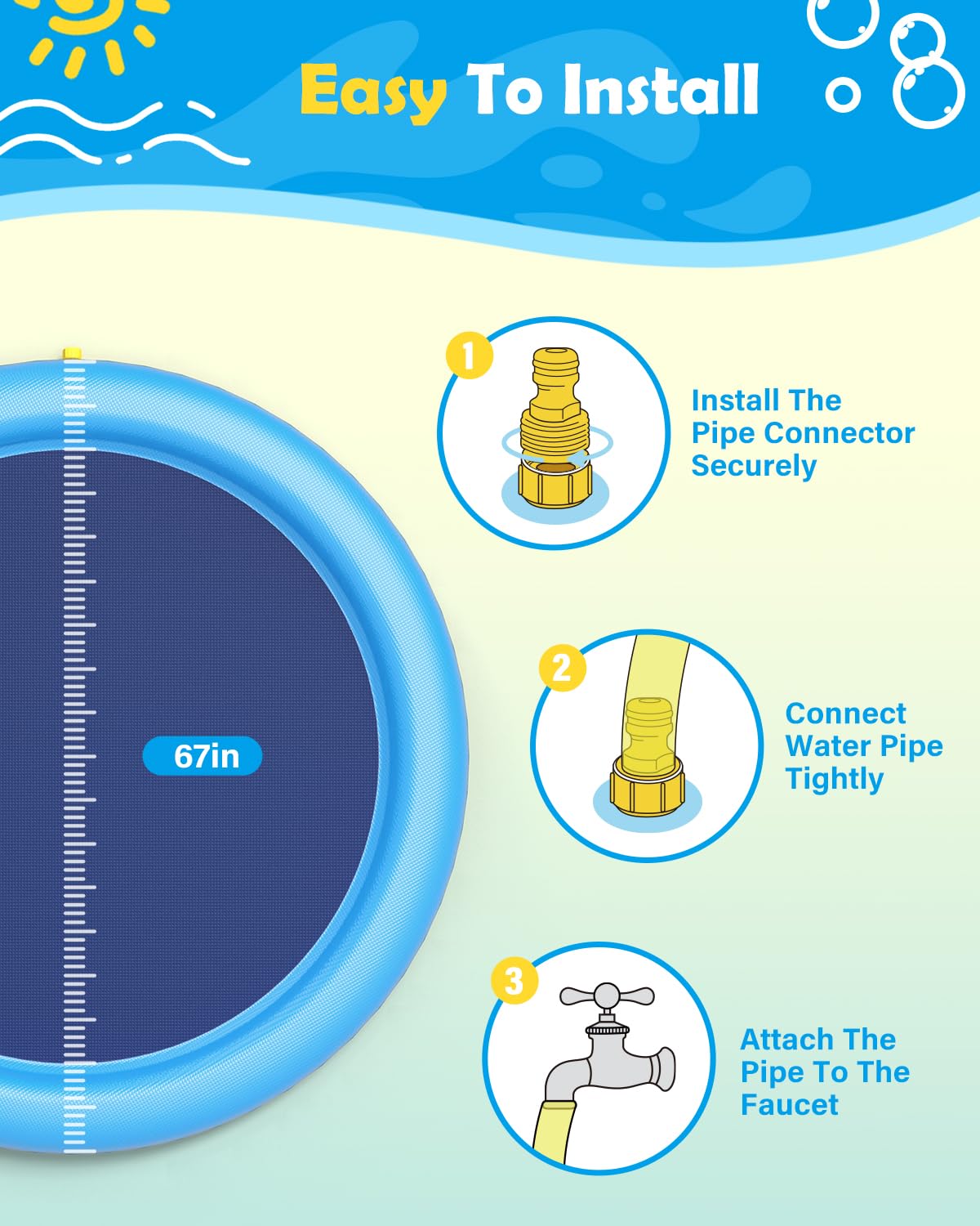 Dog Splash Pad Thick Sprinkler - Outdoor Rug Waterproof avaliação e preço