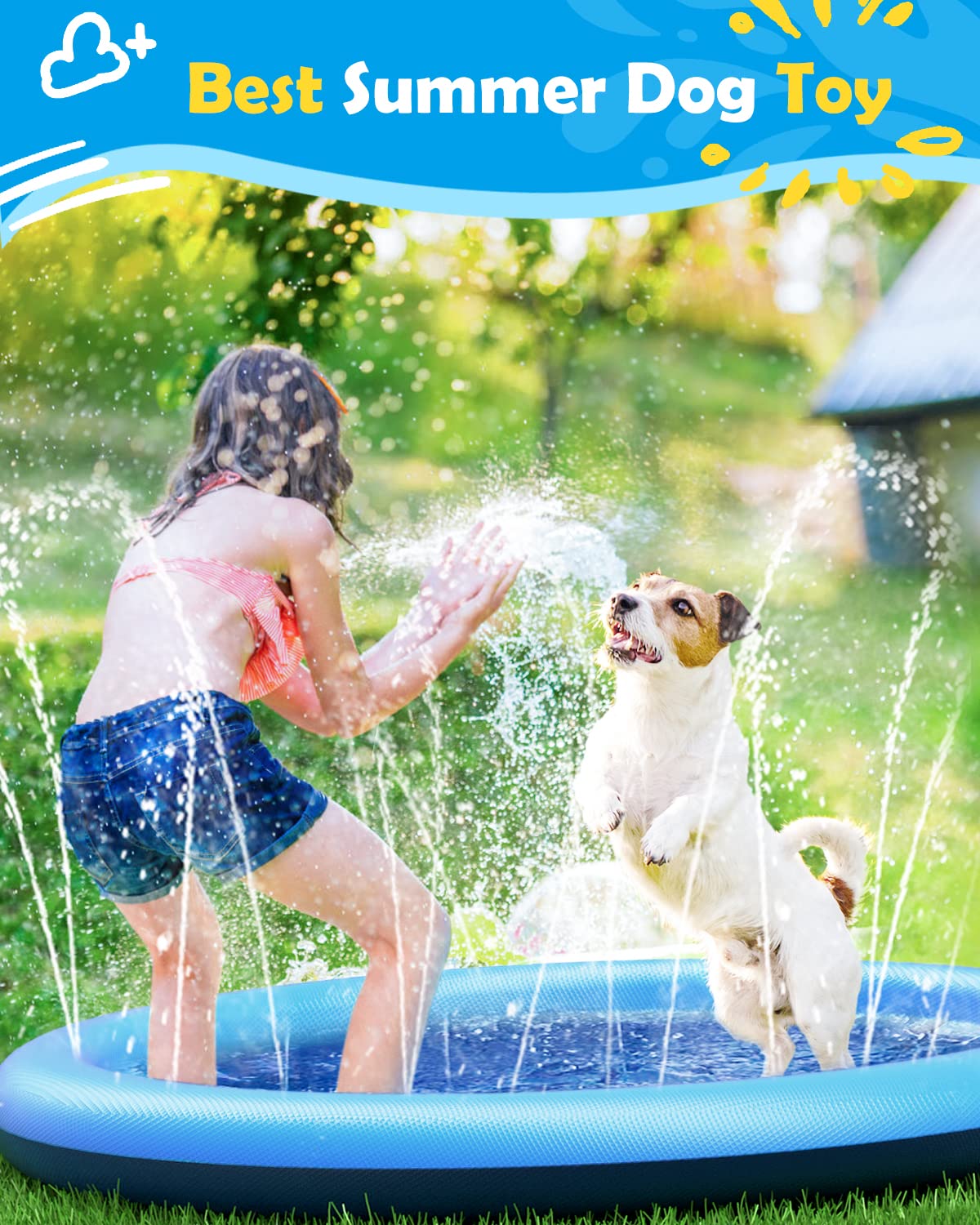 Dog Splash Pad Thick Sprinkler - Outdoor Rug Waterproof avaliação e preço