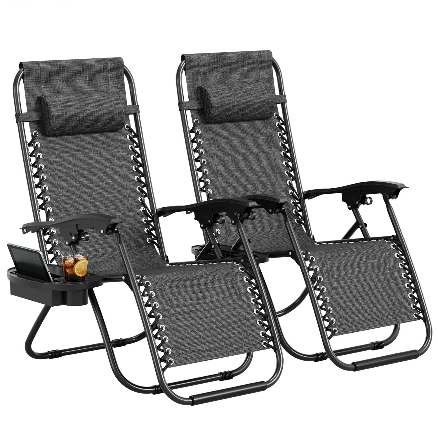 2 Pack Zero Gravity Chair with - Deck Chair Lounger avaliação e preço