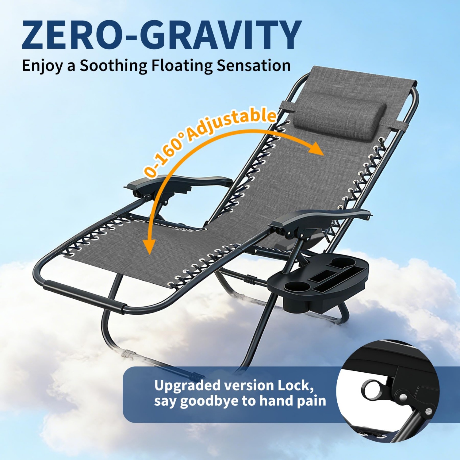 2 Pack Zero Gravity Chair with - Deck Chair Lounger avaliação e preço