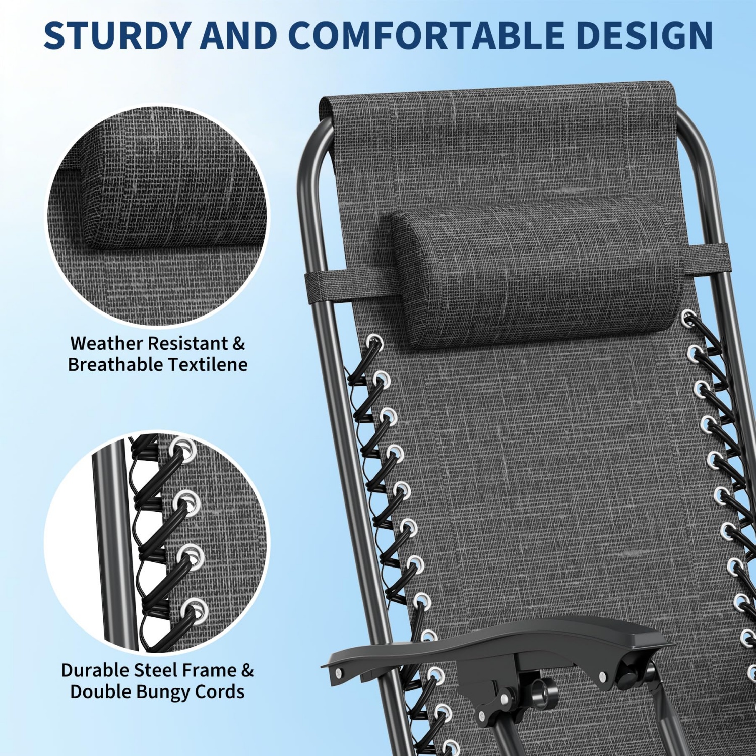 2 Pack Zero Gravity Chair with - Deck Chair Lounger avaliação e preço