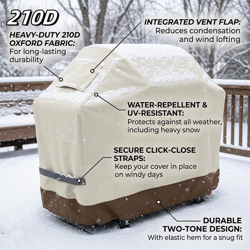210D BBQ Beige Barbecue Grill  - Outdoor Furniture Fabric Waterproof avaliação e preço