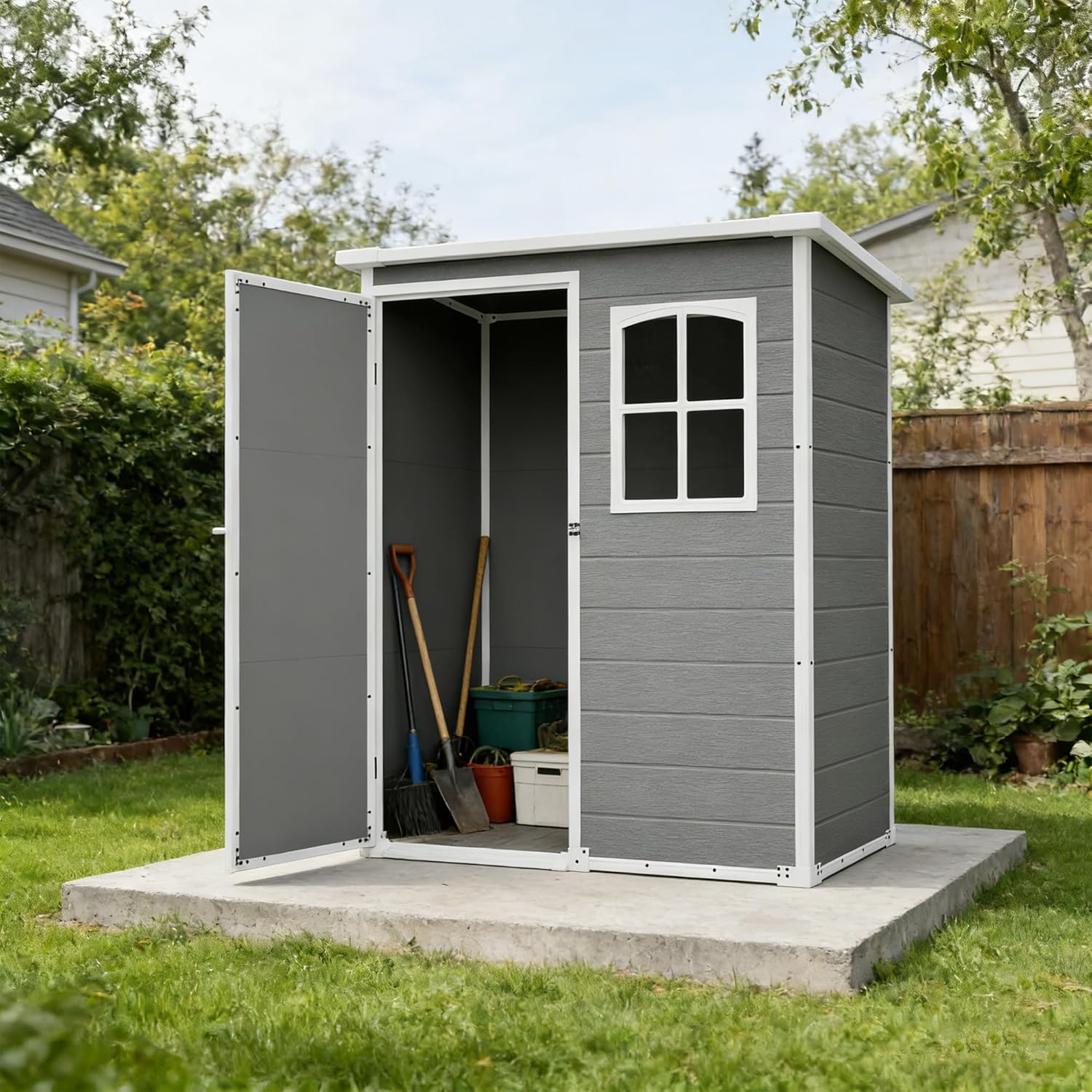 Resin Outdoor Storage Shed Kit - Outdoor Furniture Modern avaliação e preço