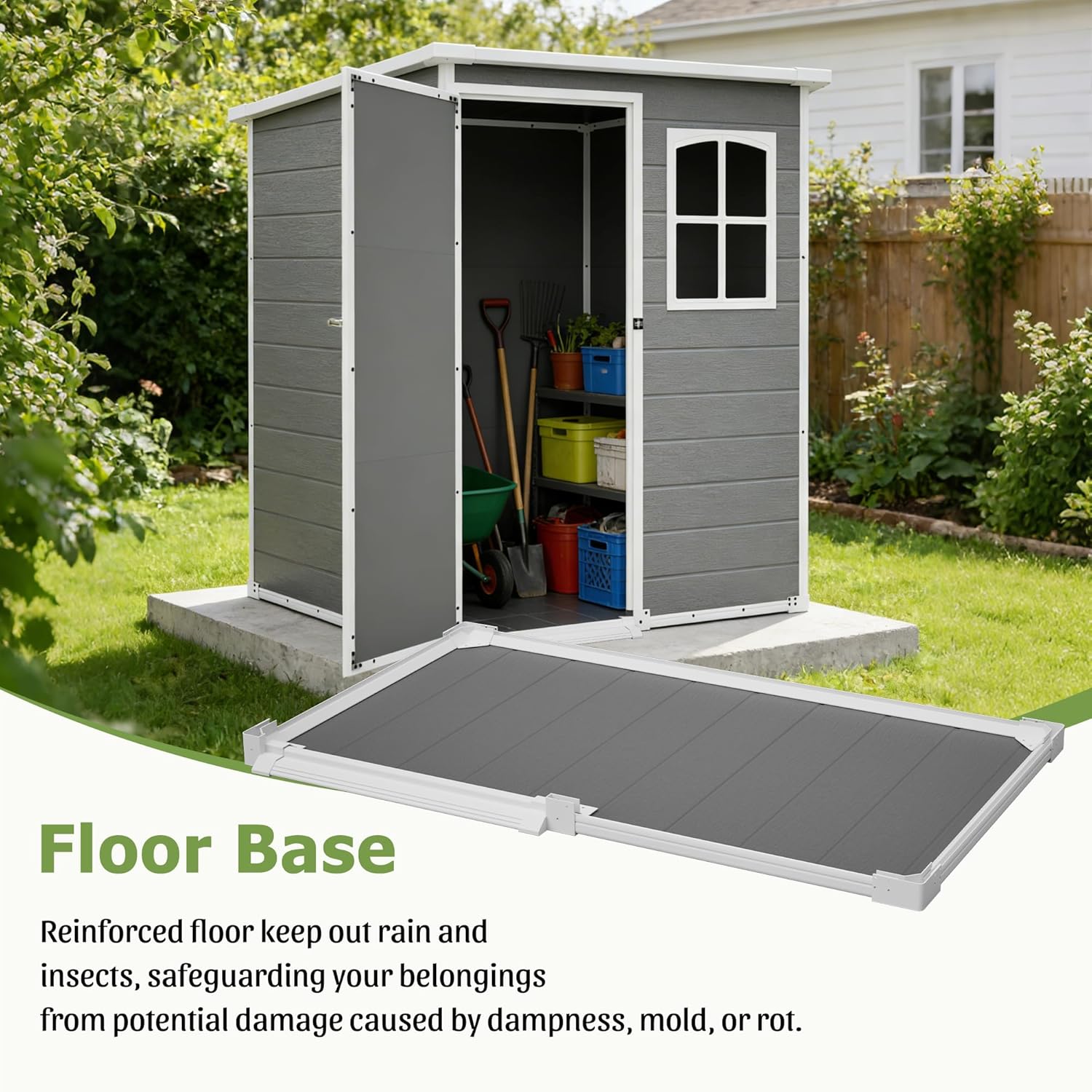 Resin Outdoor Storage Shed Kit - Outdoor Furniture Modern avaliação e preço