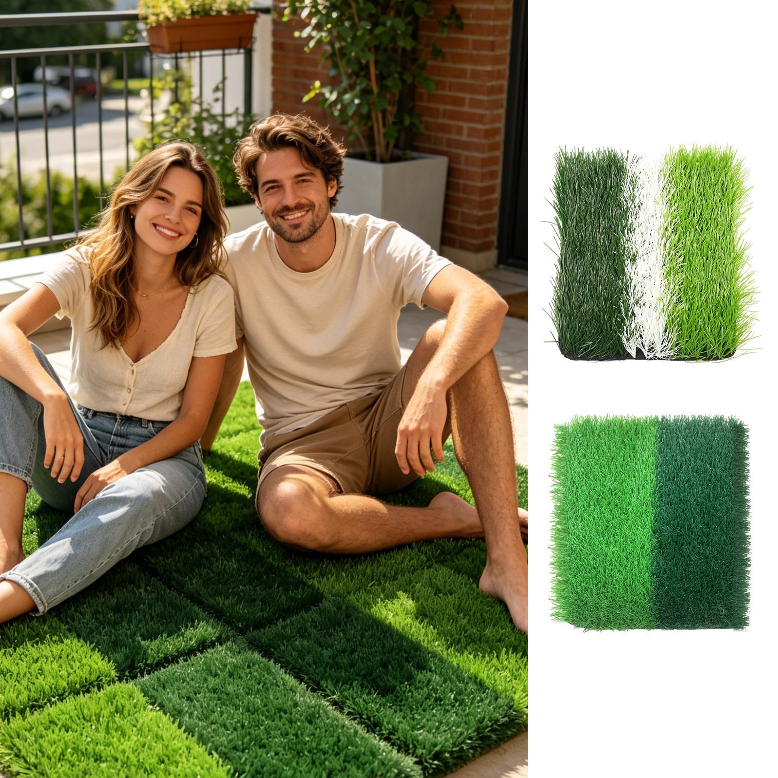 Faux Grass Rug 15.7x15.7in Sof - Outdoor Rug Waterproof avaliação e preço