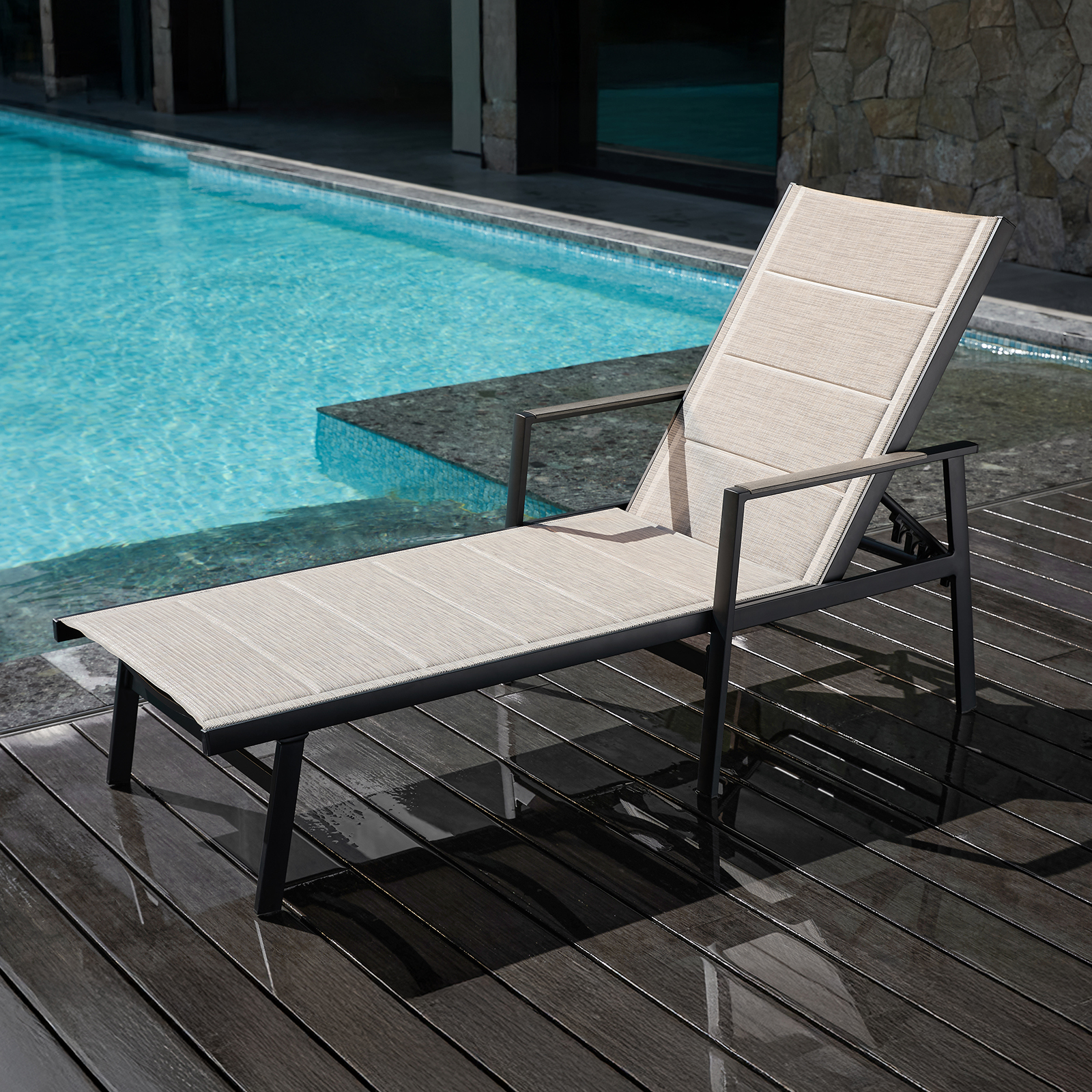 SEEHILL Aluminum Outdoor Chais - Deck Chair Lounger avaliação e preço
