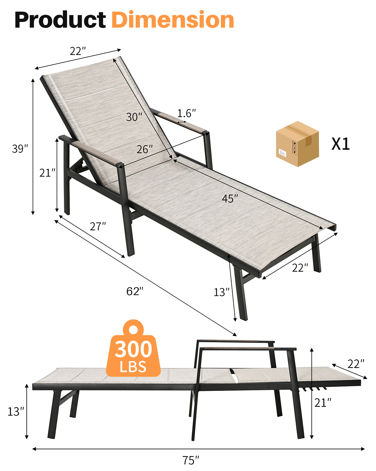 SEEHILL Aluminum Outdoor Chais - Deck Chair Lounger avaliação e preço