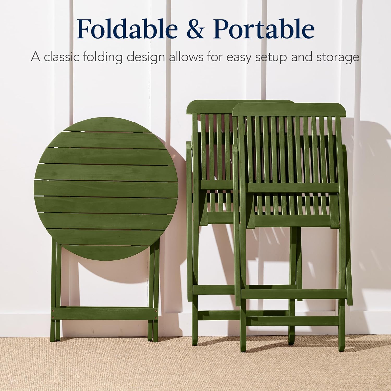 Acacia Wood Folding Bistro Set - Bistro Table Set avaliação e preço