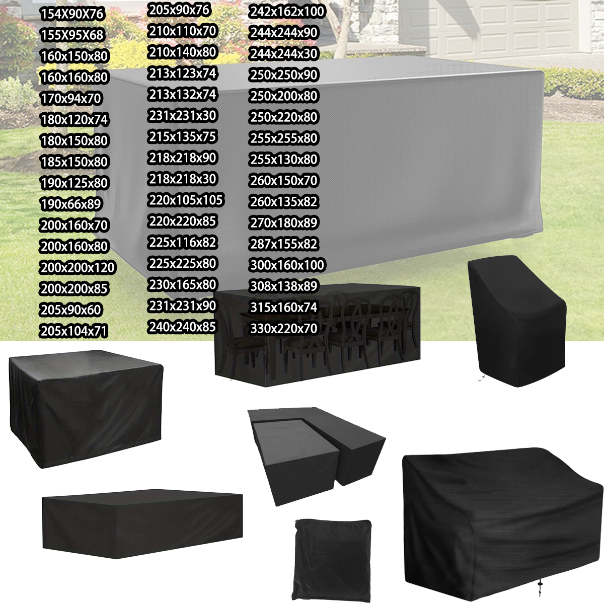218 Sizes of Patio Furniture C - Outdoor Furniture Fabric Waterproof avaliação e preço