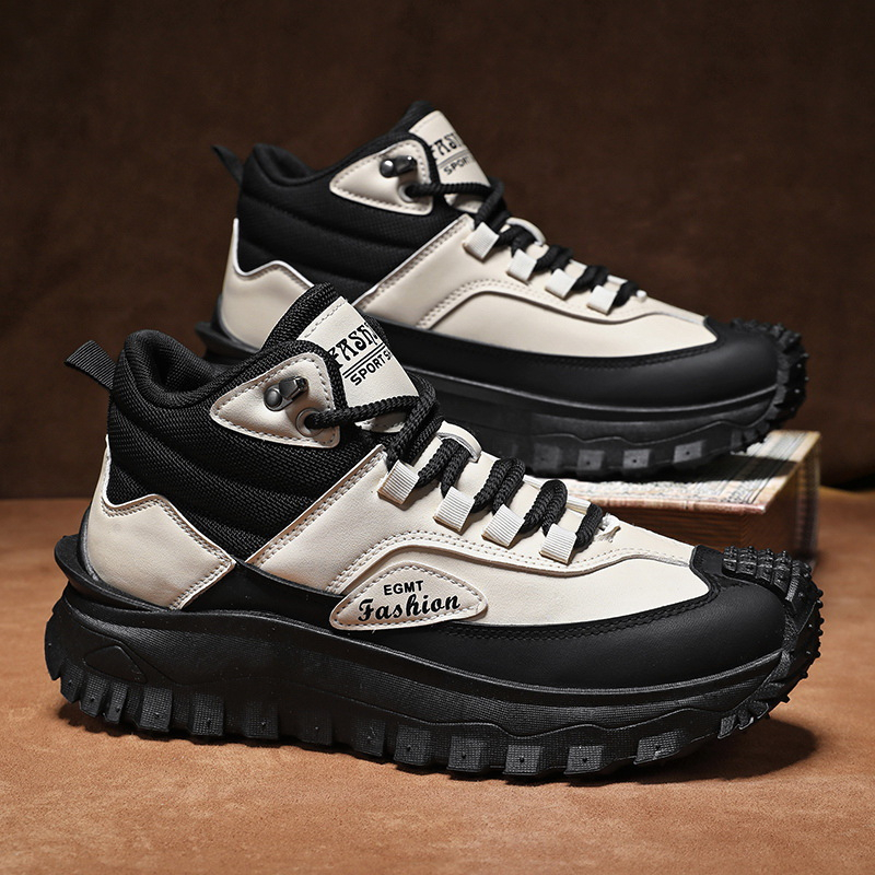 Men'S Black And White Mid Top  - Outdoor Rug Waterproof avaliação e preço