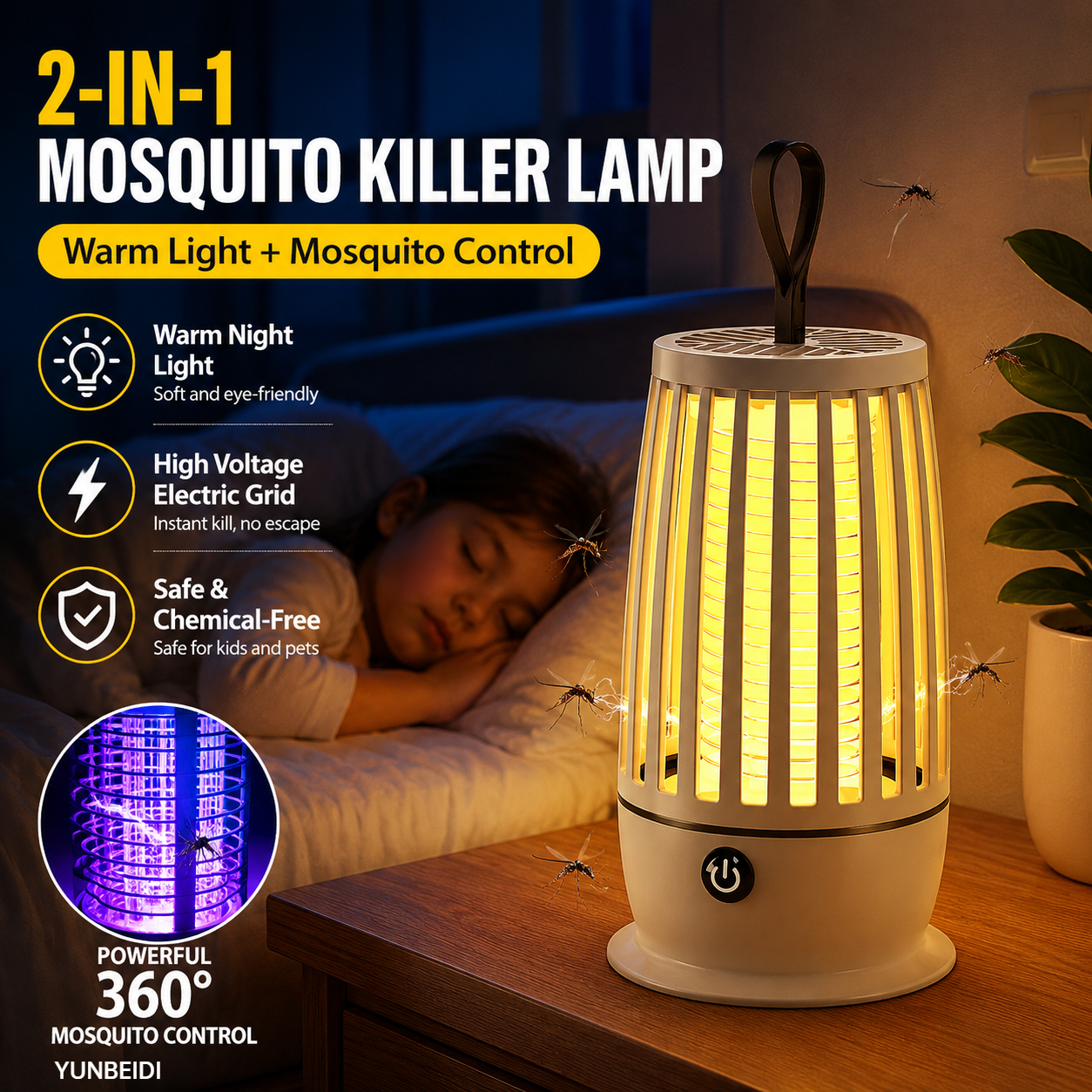 2 In 1 USB Mosquito Killer Lam - Outdoor Furniture Hay avaliação e preço