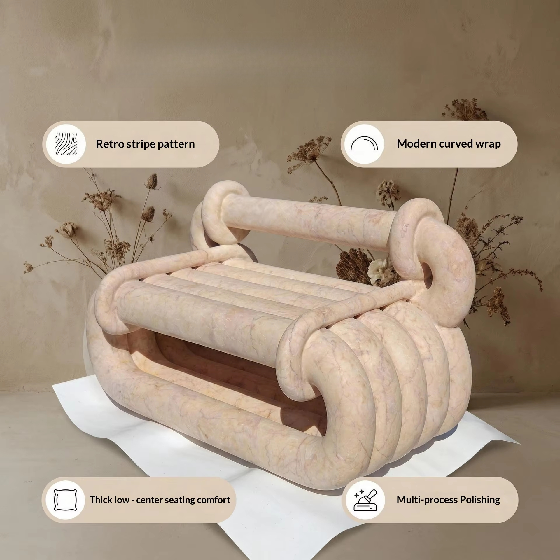 Natural marble polished outdoo - Outdoor Furniture Brands avaliação e preço