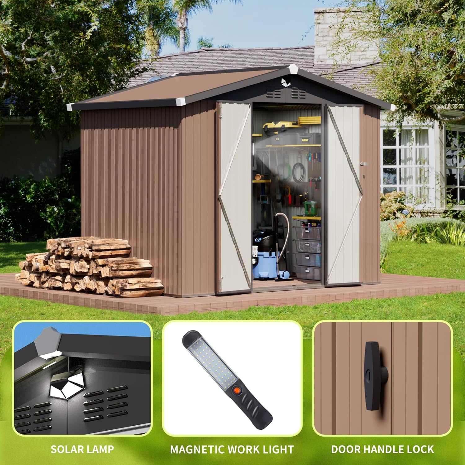 Metal Storage Shed,Outdoor Sto - Outdoor Furniture Modern avaliação e preço