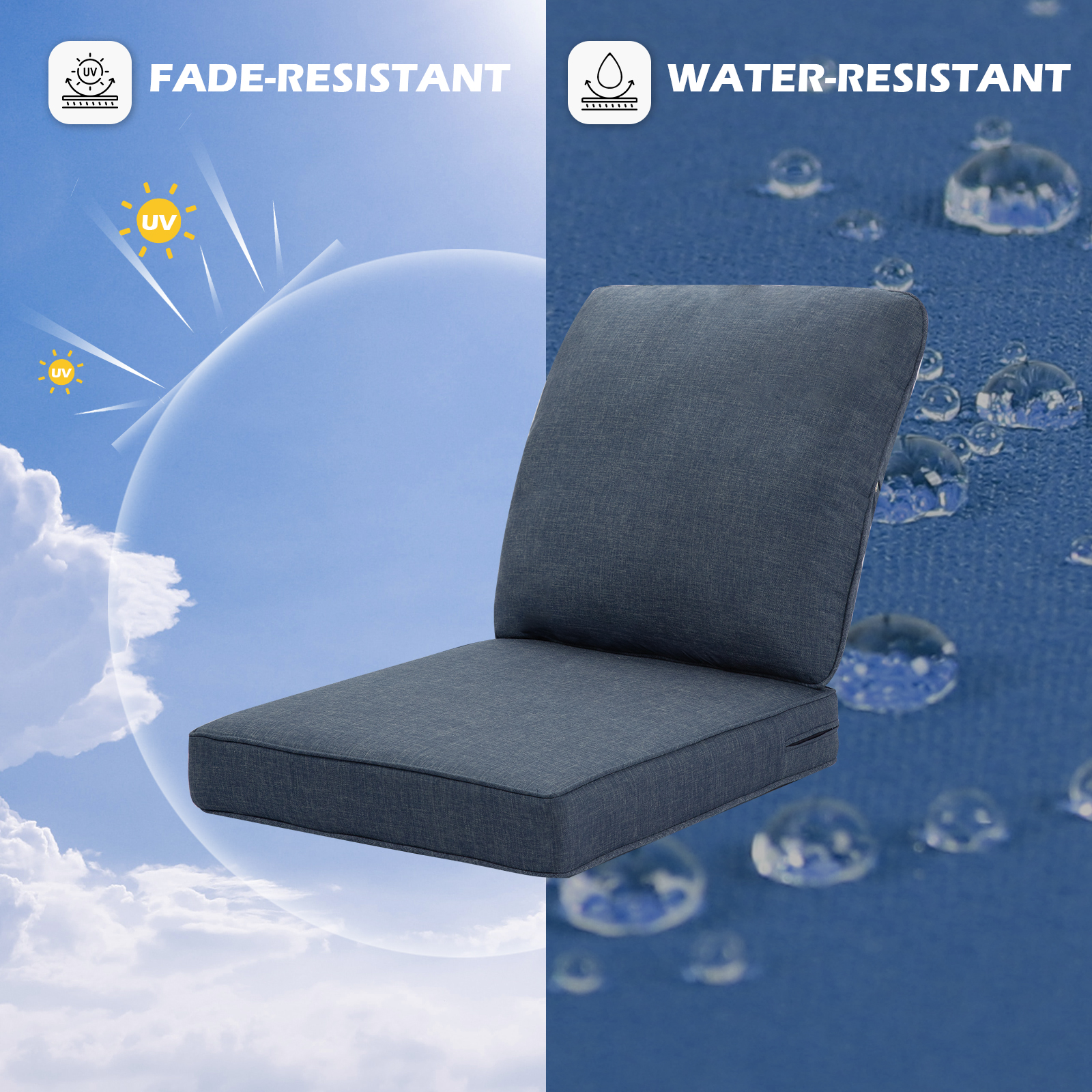 Outdoor Deep Seat Cushions for - Outdoor Furniture Replacement Fabric avaliação e preço