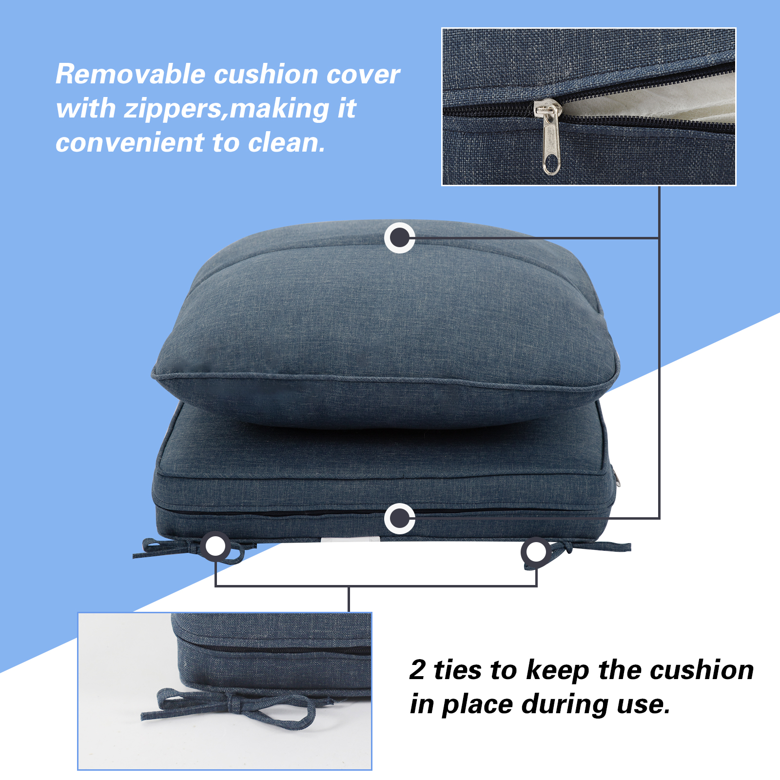 Outdoor Deep Seat Cushions for - Outdoor Furniture Replacement Fabric avaliação e preço