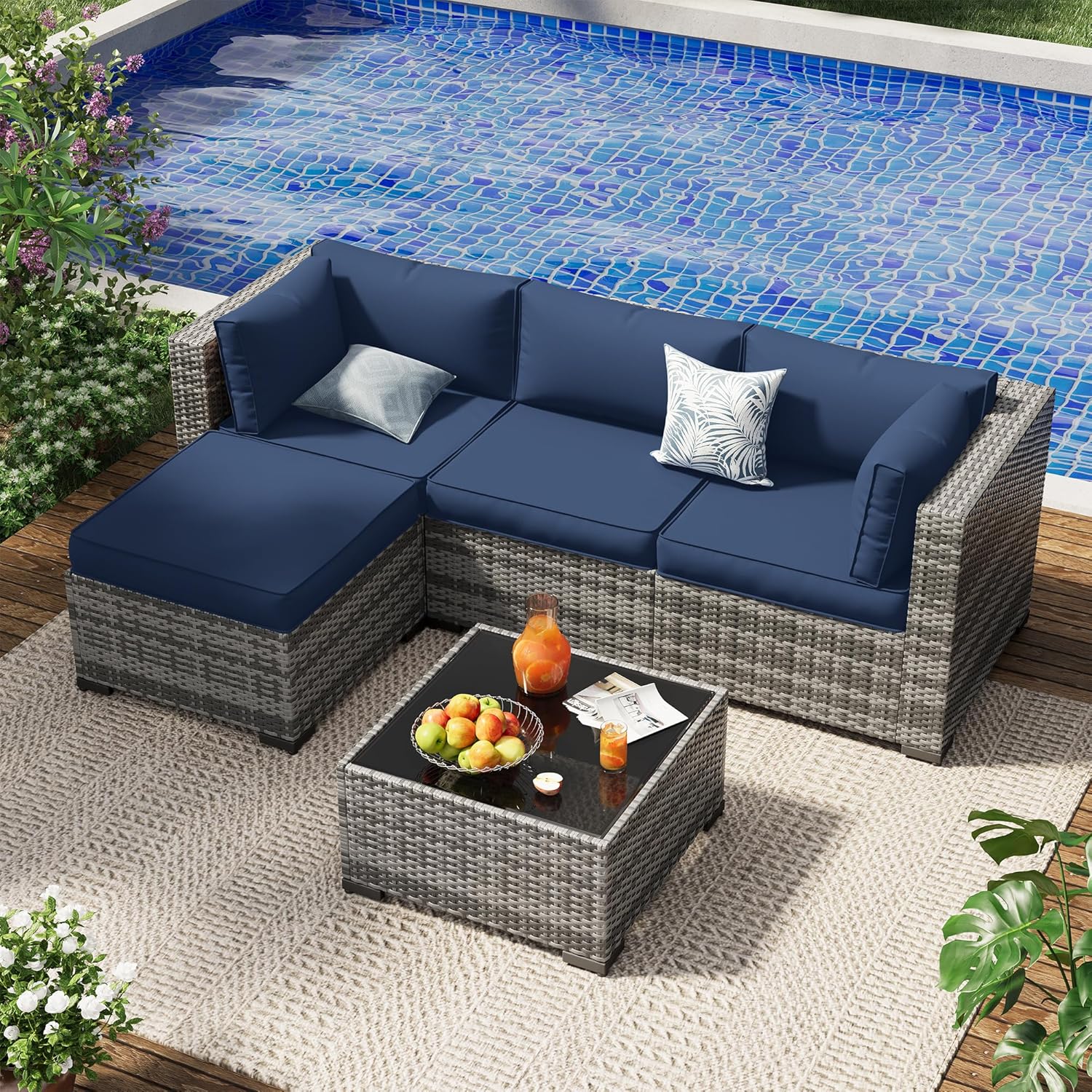 Outdoor Patio Sectional Furnit - Outdoor Furniture Replacement Fabric avaliação e preço