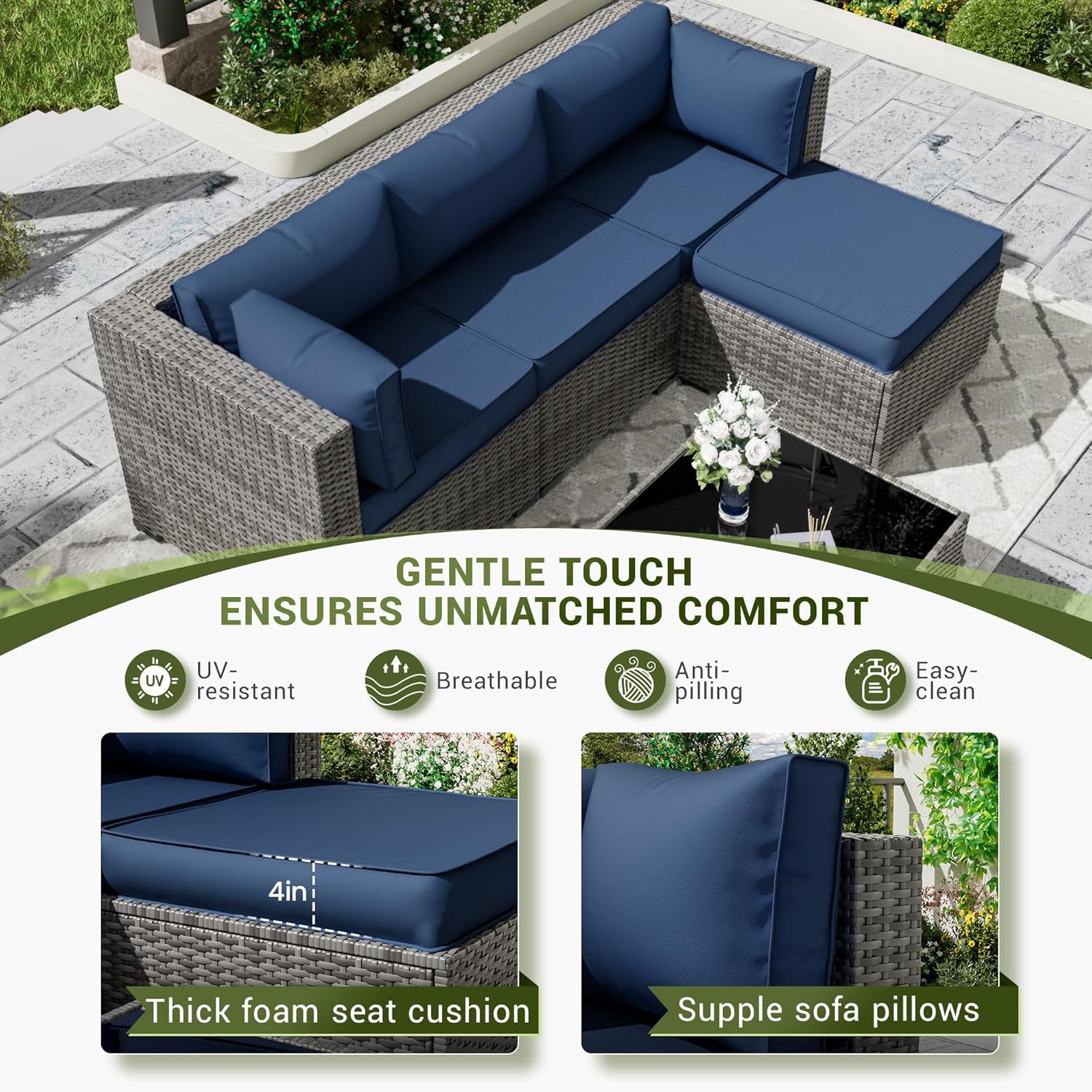 Outdoor Patio Sectional Furnit - Outdoor Furniture Replacement Fabric avaliação e preço