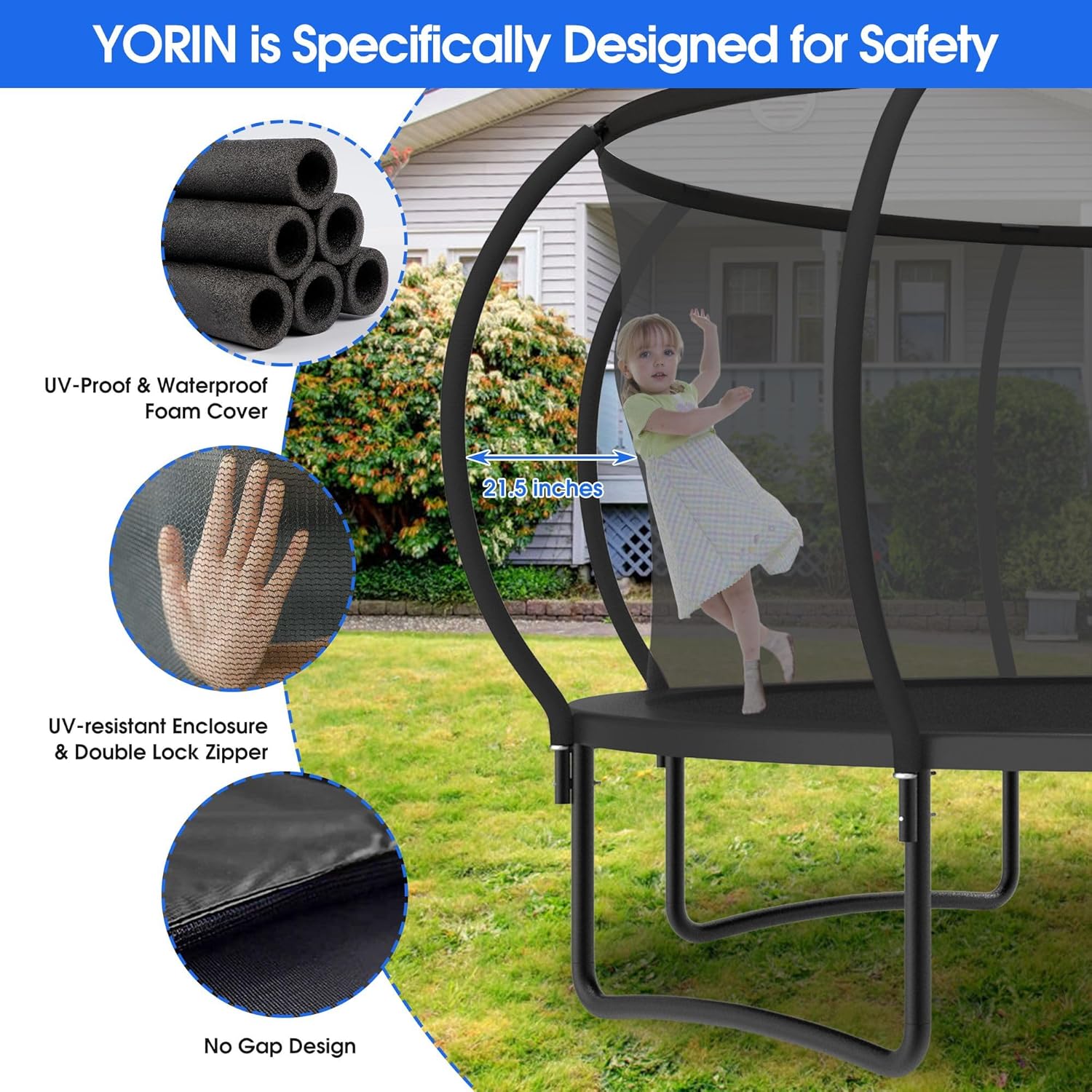 Large Outdoor Trampoline with  - Outdoor Furniture Modern avaliação e preço