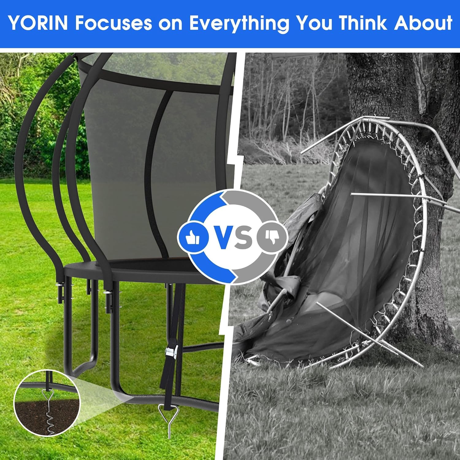Large Outdoor Trampoline with  - Outdoor Furniture Modern avaliação e preço