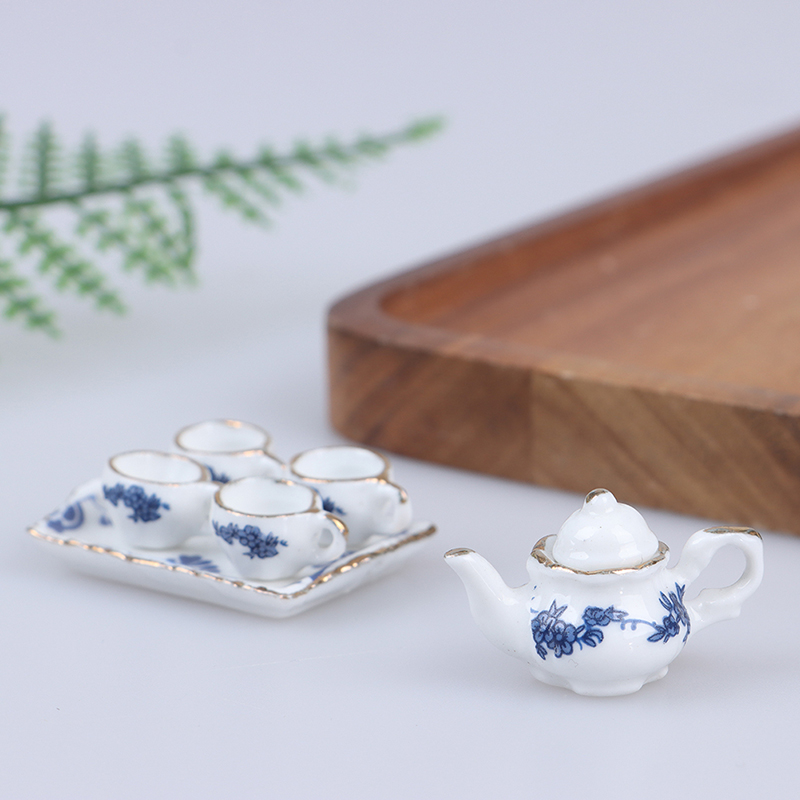 6Pcs Dollhouse Miniature Dinin - Bistro Table Set avaliação e preço
