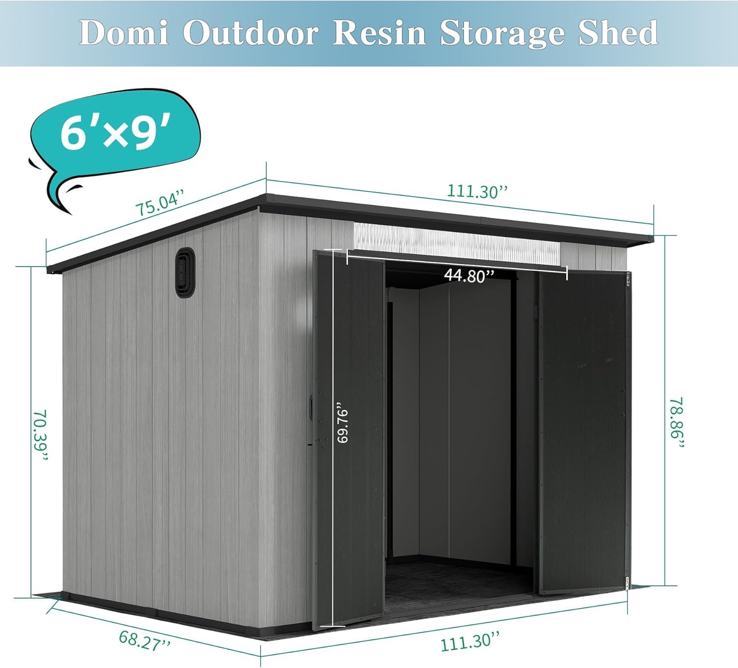 Domi 6x9FT Resin Outdoor Stora - Outdoor Furniture Modern avaliação e preço