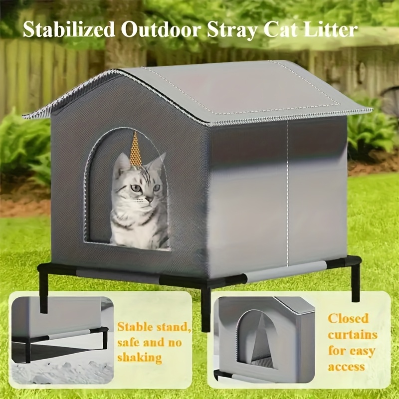 Stray Cat Houses with Mat Wate - Outdoor Rug Waterproof avaliação e preço