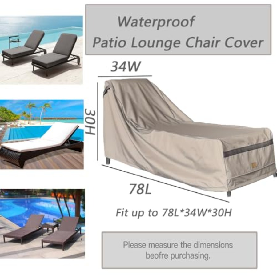Patio Chaise Lounge Cover Wate - Outdoor Furniture Lounge avaliação e preço