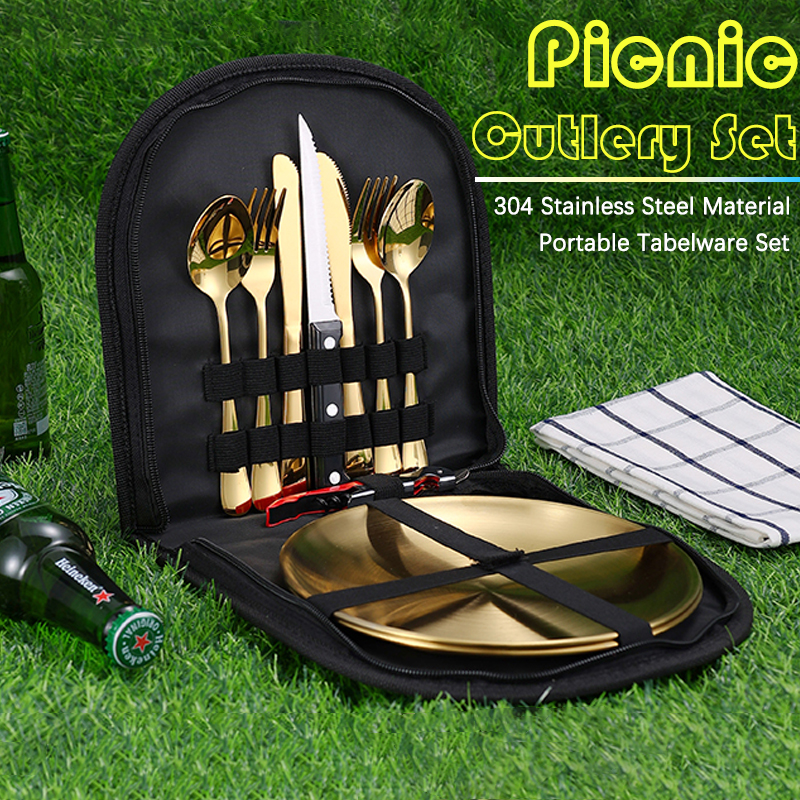 10Pcs Camping Tableware Set 30 - Bistro Table Set avaliação e preço