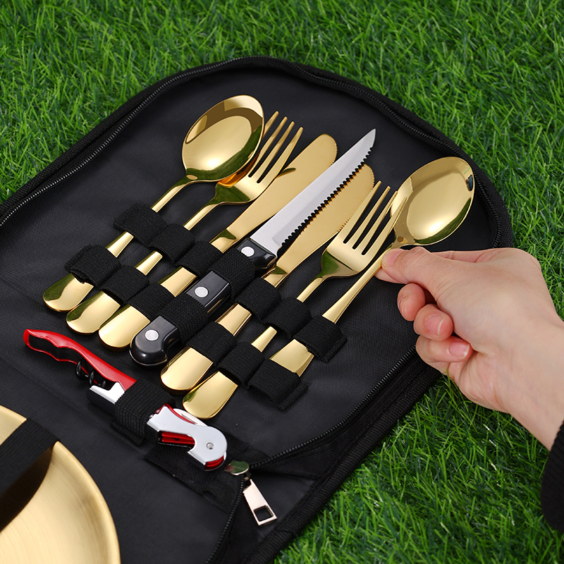 10Pcs Camping Tableware Set 30 - Bistro Table Set avaliação e preço