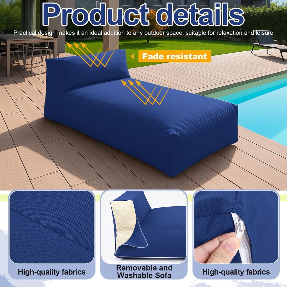 Bean Bag Lounger Chair 70 Pati - Deck Chair Lounger avaliação e preço