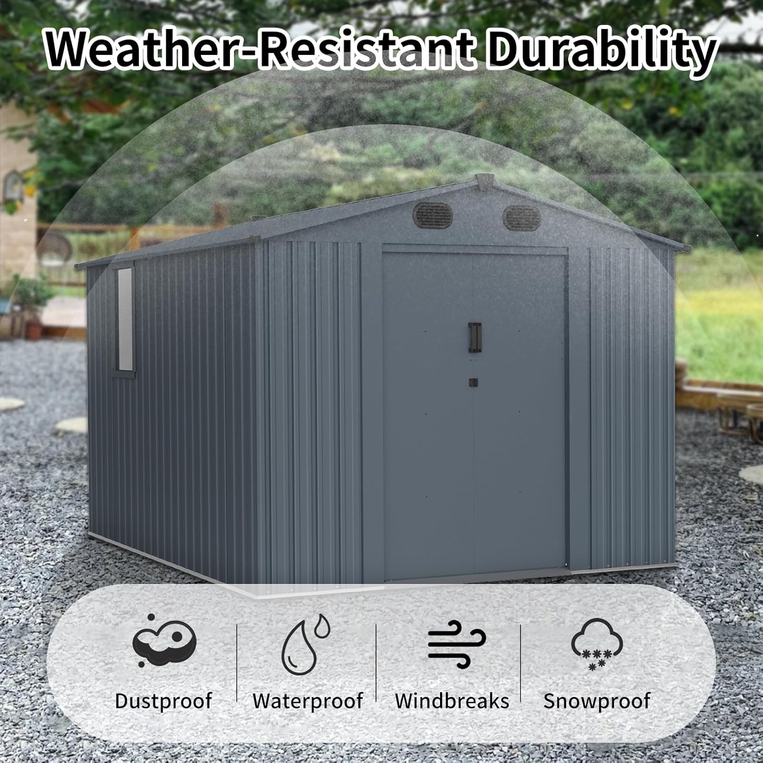 Outdoor Storage Shed 8x10 FT w - Outdoor Furniture Modern avaliação e preço