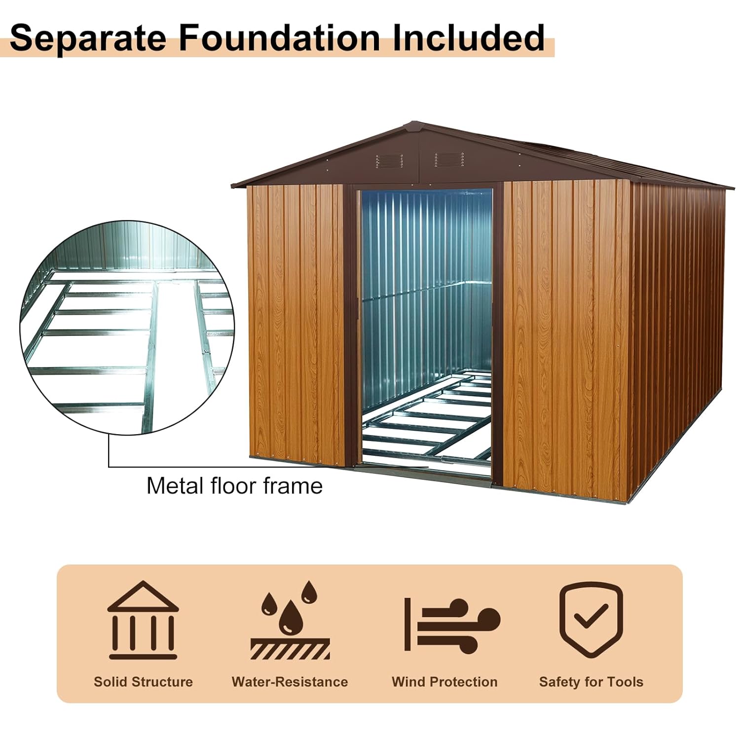8x10 FT Outdoor Storage Shed,  - Outdoor Furniture Modern avaliação e preço
