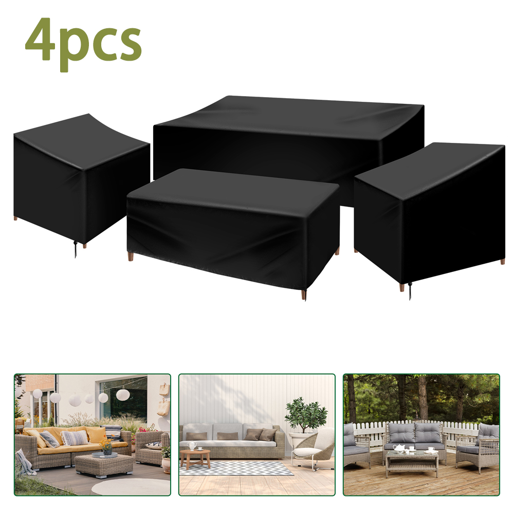 4Pcs Patio Furniture Cover Set - Outdoor Furniture Fabric Waterproof avaliação e preço