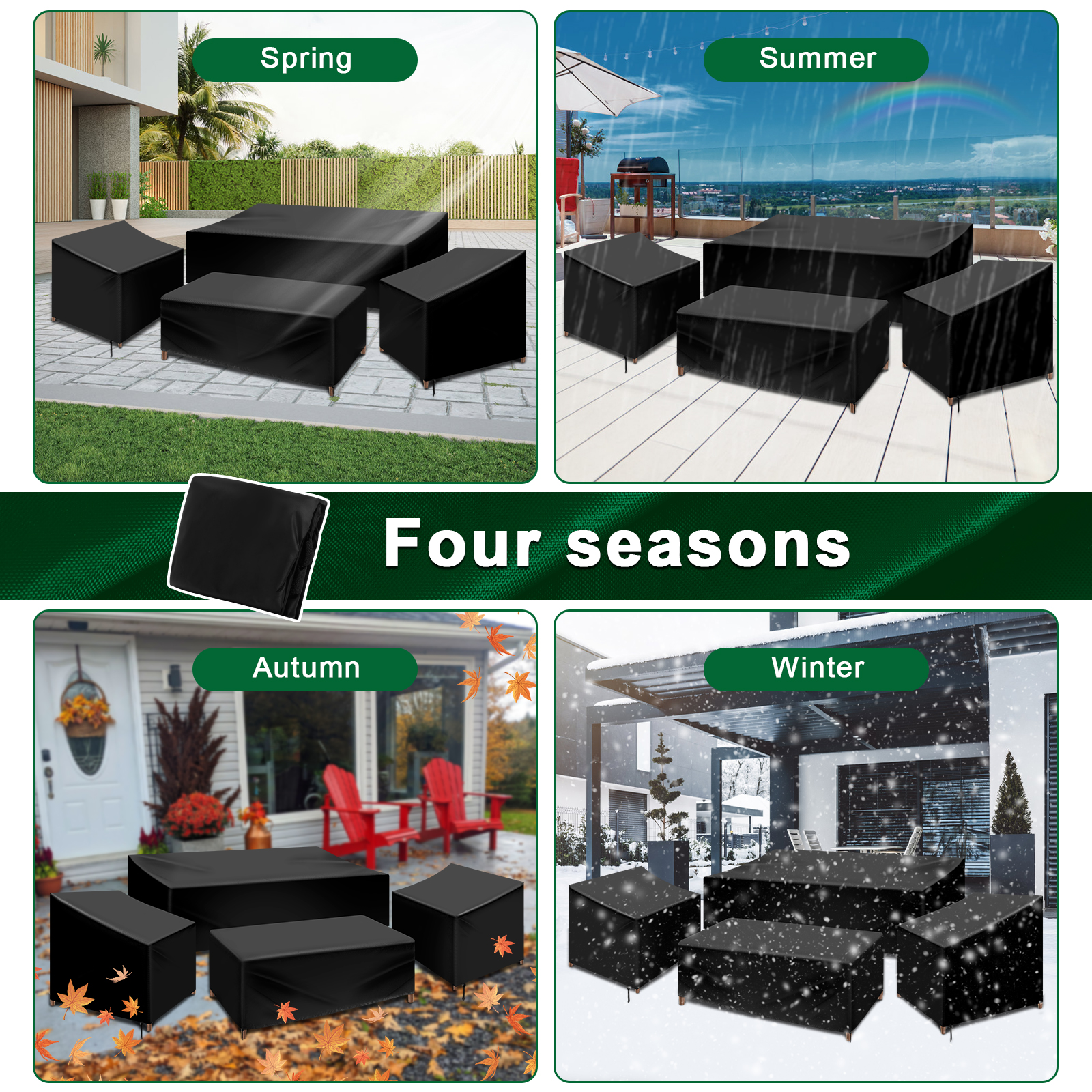 4Pcs Patio Furniture Cover Set - Outdoor Furniture Fabric Waterproof avaliação e preço
