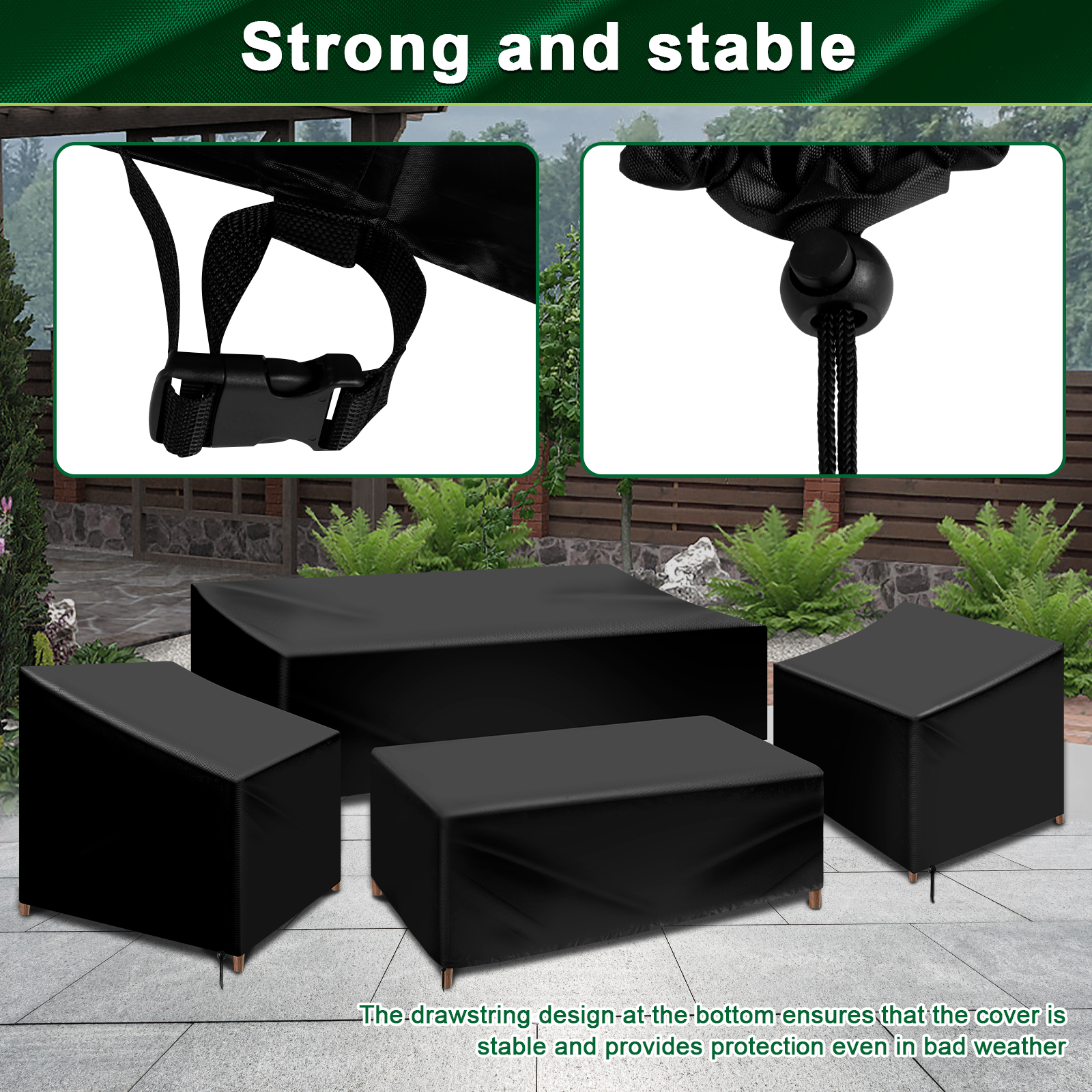 4Pcs Patio Furniture Cover Set - Outdoor Furniture Fabric Waterproof avaliação e preço