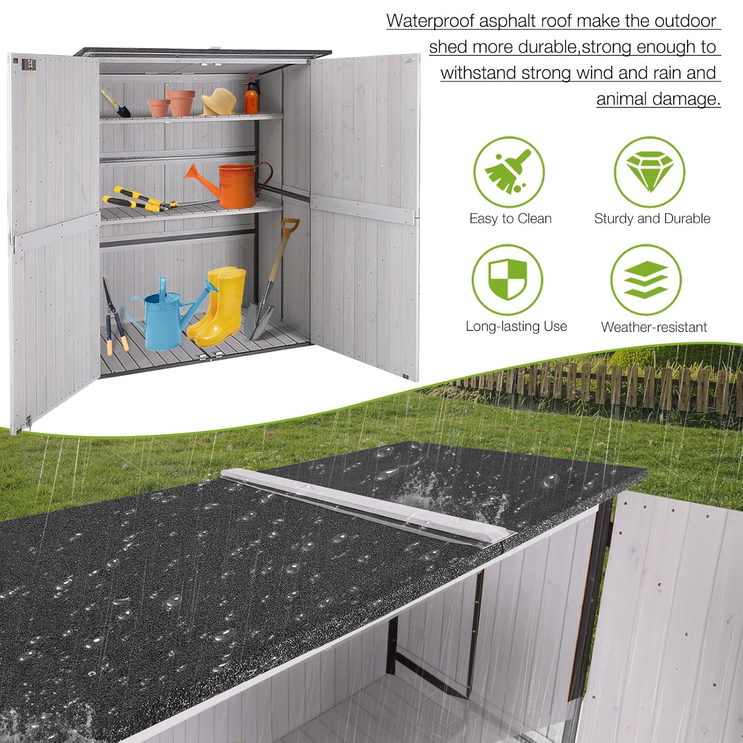 Outdoor Cabinet Storage Shed w - Outdoor Furniture Modern avaliação e preço