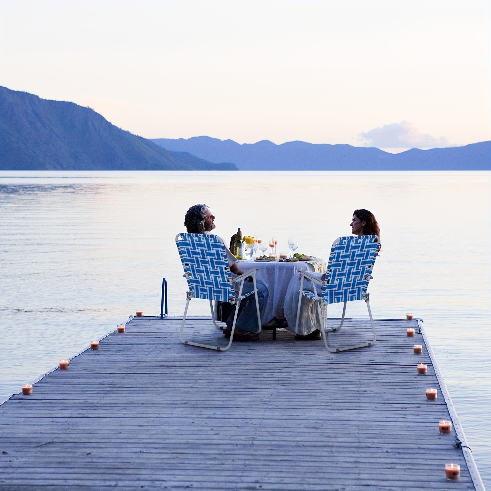 2pcs Beach Chairs, Deep Blue A - Outdoor Furniture Vietnam avaliação e preço