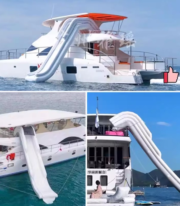 Inflatable water yacht slide b - Outdoor Furniture Table And Chairs avaliação e preço
