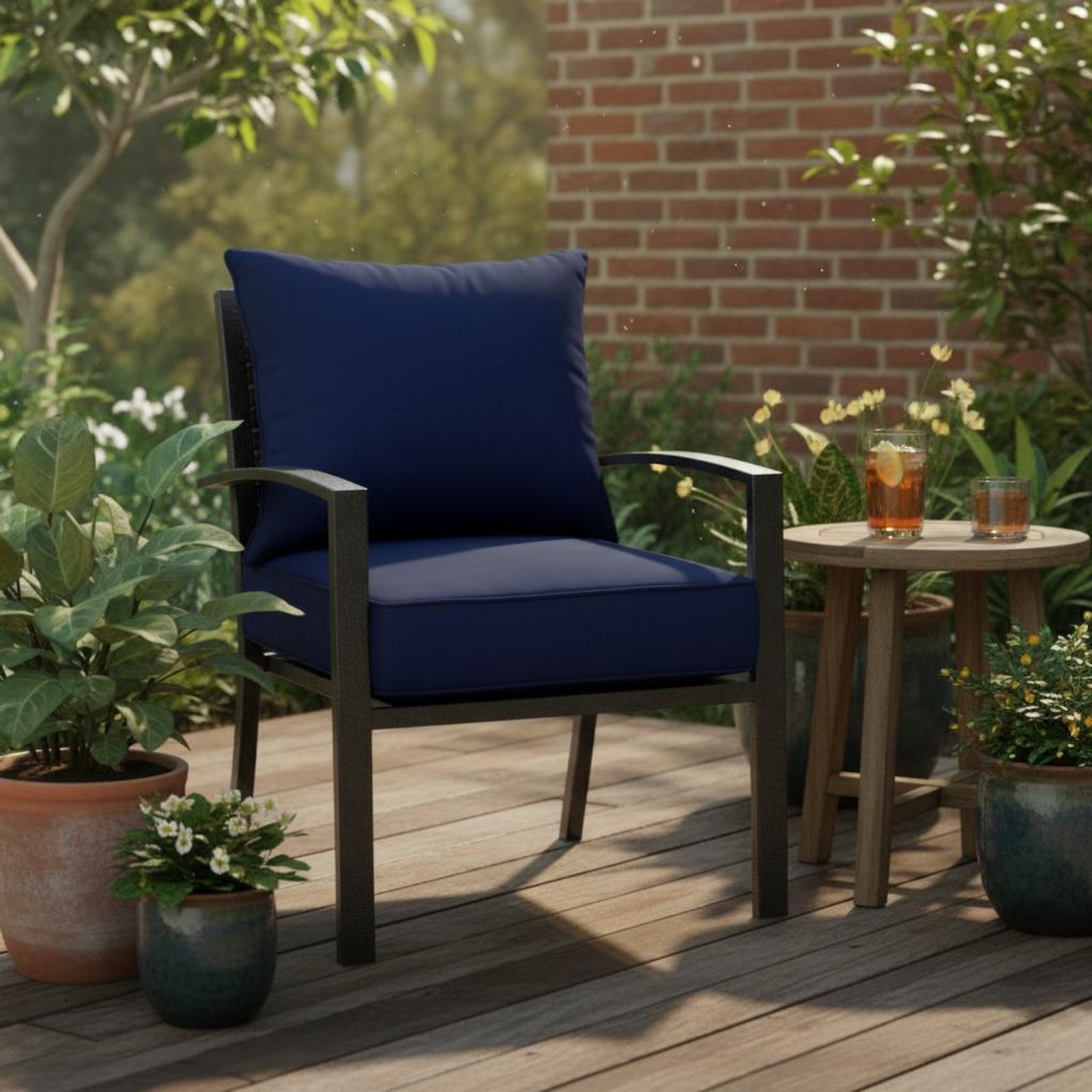 Patio Chair Pad Hidden Closure - Outdoor Furniture Modern avaliação e preço